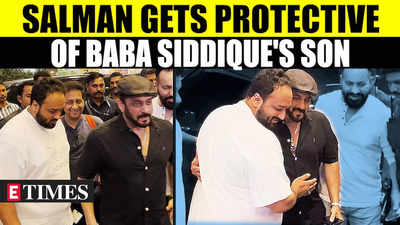 Salman Khan Shows Protective Side, Stops & Turns Around For Baba Siddique's Son Zeeshan Siddique