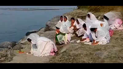 Women from 18 Dibrugarh villages offer prayers seeking protection from Brahmaputra erosion