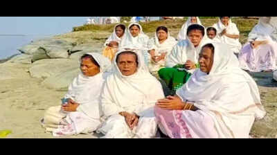 Women from 18 Dibrugarh villages offer prayers seeking protection from Brahmaputra erosion
