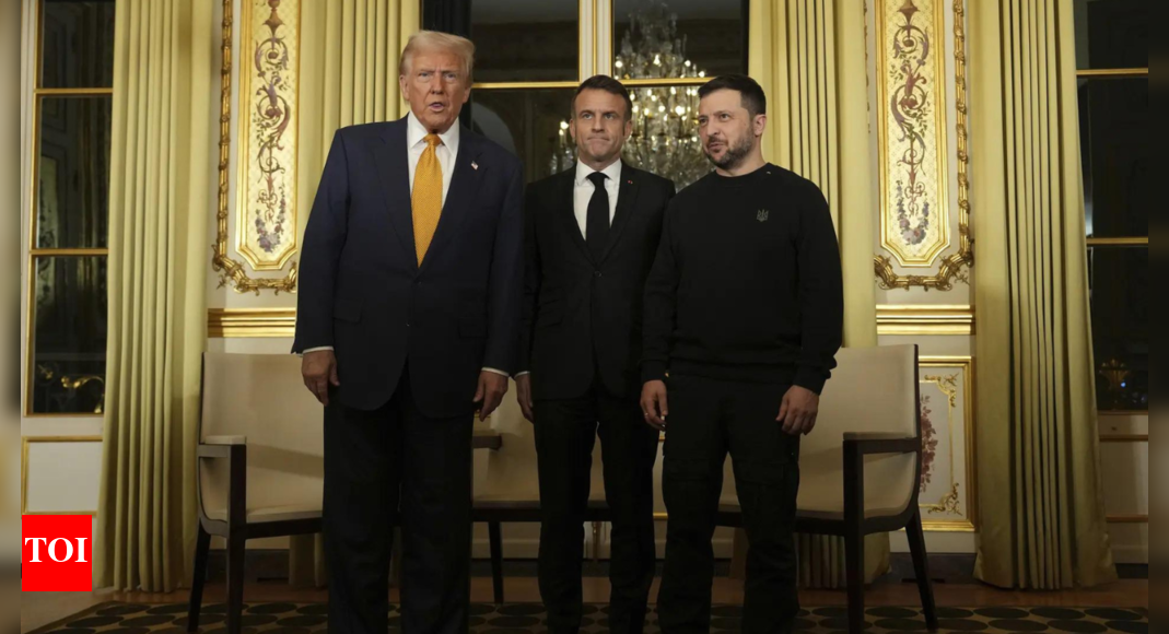 Macron hosts talks over 'crazy world' with Zelenskyy and Trump in Paris