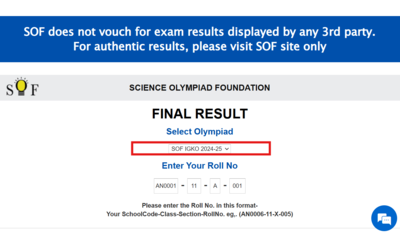 SOF International GK Olympiad 2024 results declared at sofworld.org: Here's the direct link to check