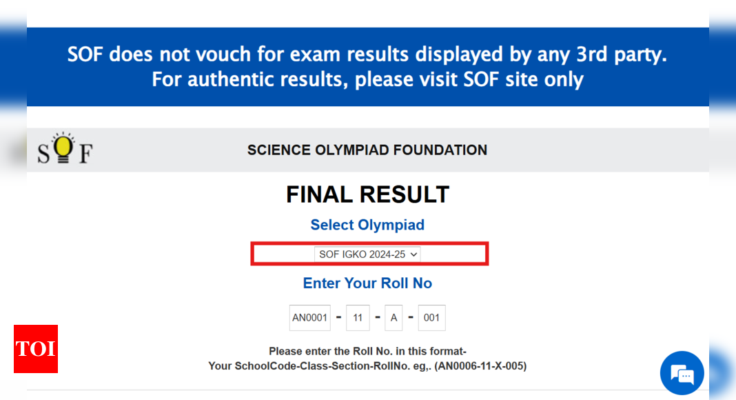 SOF International GK Olympiad 2024 results declared at sofworld.org: Here’s the direct link to check