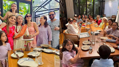 Inside Sharmila Tagore's 80th birthday celebration: Saif Ali Khan, Kareena Kapoor Khan, Sara Ali Khan, Soha, and kids enjoy a cozy lunch together