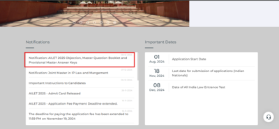 AILET answer key 2025 released at nationallawuniversitydelhi.in: Direct link to download here