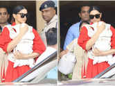 Deepika spotted at Kalina airport with daughter Dua