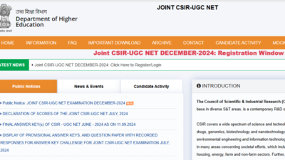 CSIR UGC NET December 2024 registration begins, check direct link here