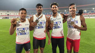 Odisha men win gold in U20 4x100m relay at National Junior Athletic Championships