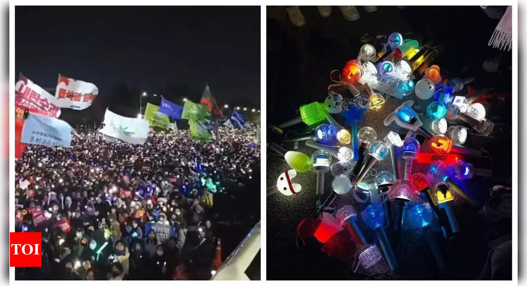 K-pop light sticks fire up impeachment protests in South Korea - WATCH