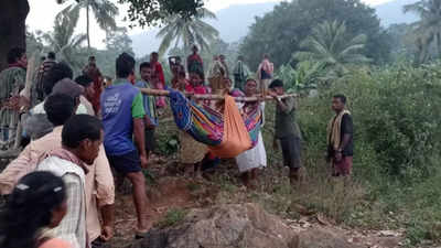 Watch: No road connectivity to hilltop villages, tribals carry body in doli for 6 km in Andhra Pradesh's ASR district