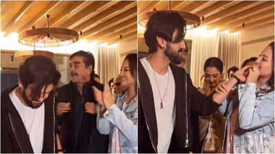 Zaheer Iqbal celebrates 36th birthday with Sonakshi Sinha, Shatrughan Sinha, Rekha and family | Hindi Movie News