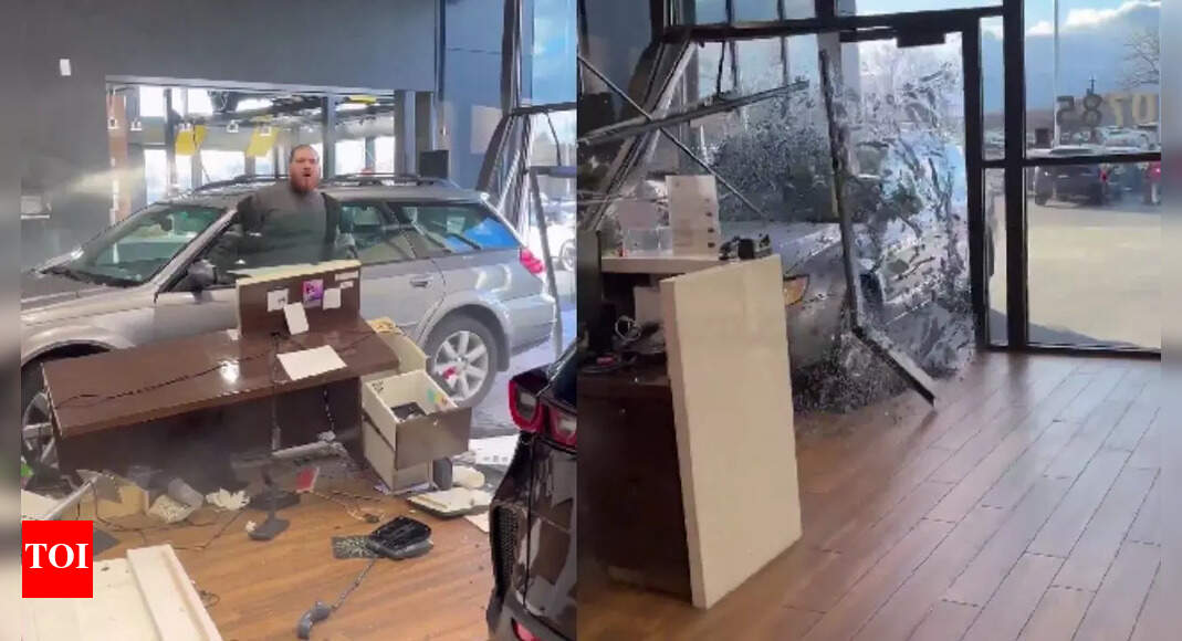 Angry customer rams car into dealership after refund refusal; video ...