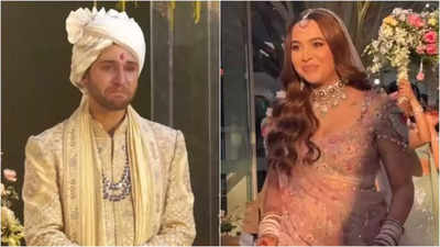 Anurag Kashyap's daughter Aaliyah Kashyap marries Shane Gregoire in a dreamy ceremony, Shane gets emotional as Aaliyah walks the aisle in an inside video