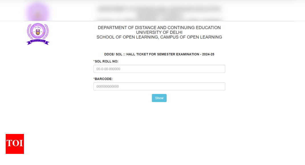 DU SOL admit card 2024 released at sol.du.ac.in: Direct link to check here