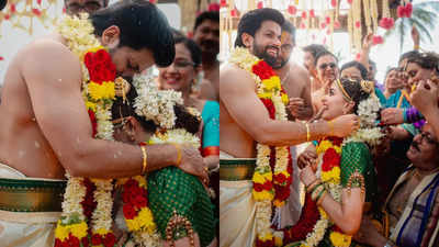 Stylish wedding pictures of Keerthy Suresh and Antony Thattil's traditional Iyengar-style wedding in Goa