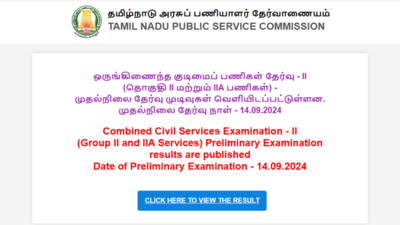 TNPSC Combined Civil Services Group 2 Result 2024, check direct link here