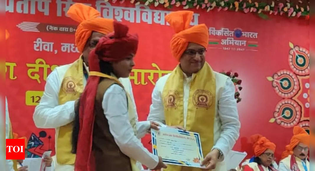 Awadhesh Pratap Singh University holds 12th convocation ceremony, 57 students receive gold medal | India News