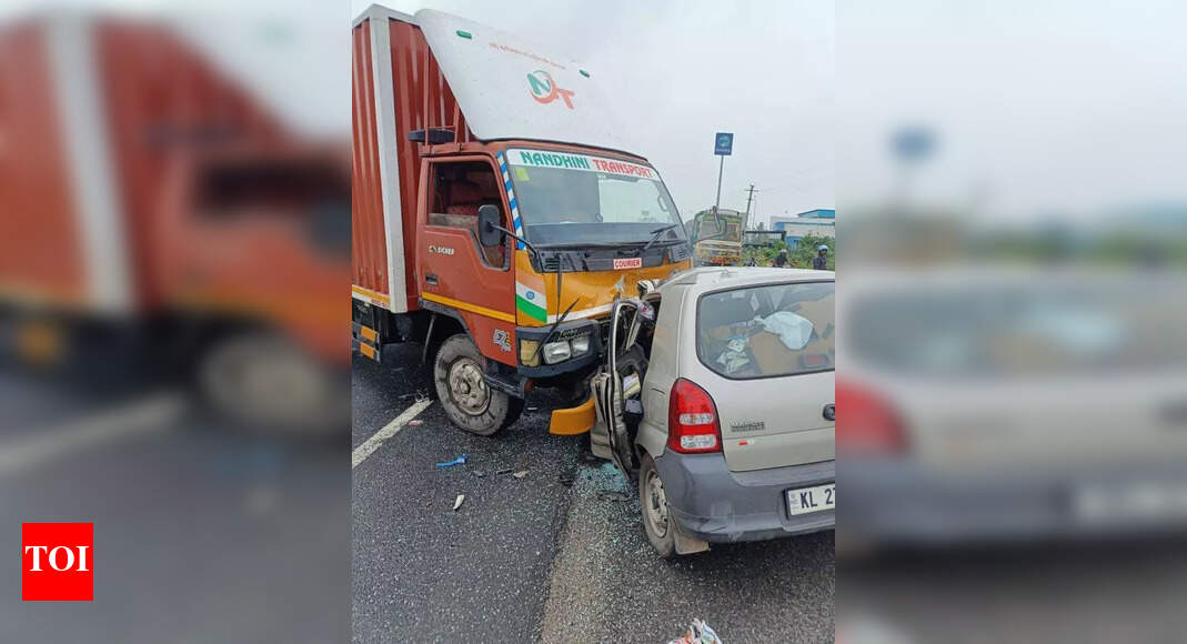 Three of family die as car collides with truck in Coimbatore ...