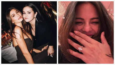 Justin Bieber's wife Hailey Bieber REACTS to Selena Gomez and Benny Blanco's engagement | - Times of India