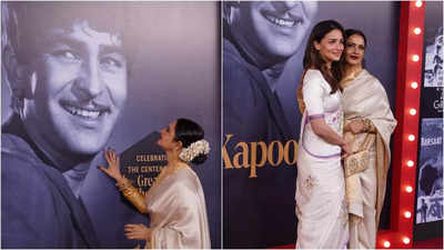 Rekha gets emotional as she pays tribute to Raj Kapoor, shares red carpet spotlight with Alia Bhatt at his 100th birth anniversary celebration