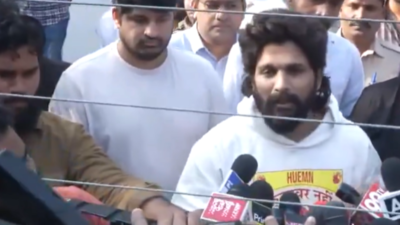 ‘Sorry for what happened’: Pushpa 2 star Allu Arjun calls stampede death ‘unfortunate’ after spending night in jail | India News – Times of India