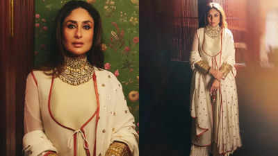 Kareena Kapoor wore a beautiful Pakistani jacket-style kurta set for Raj Kapoor Film Festival