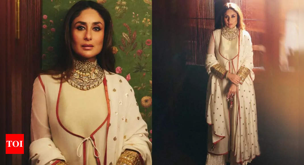 Kareena Kapoor wore a beautiful Pakistani jacket-style kurta set for Raj Kapoor Film Festival – Times of India