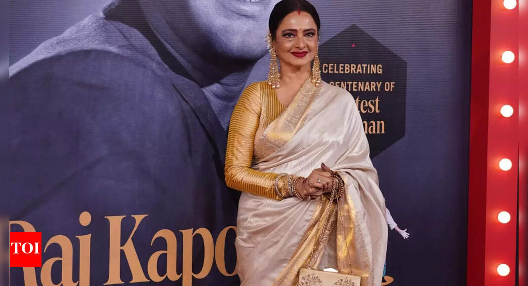 Rekha shines at Raj Kapoor’s 100th Birth Anniversary celebration ...