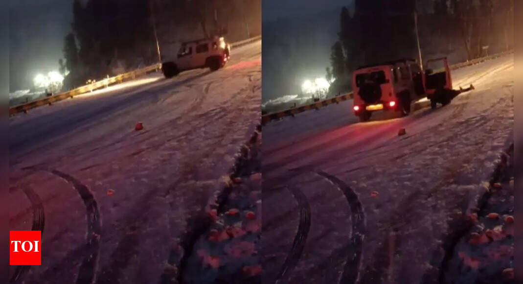 “Life threatening moment”: Driver jumps from moving car to escape icy ...