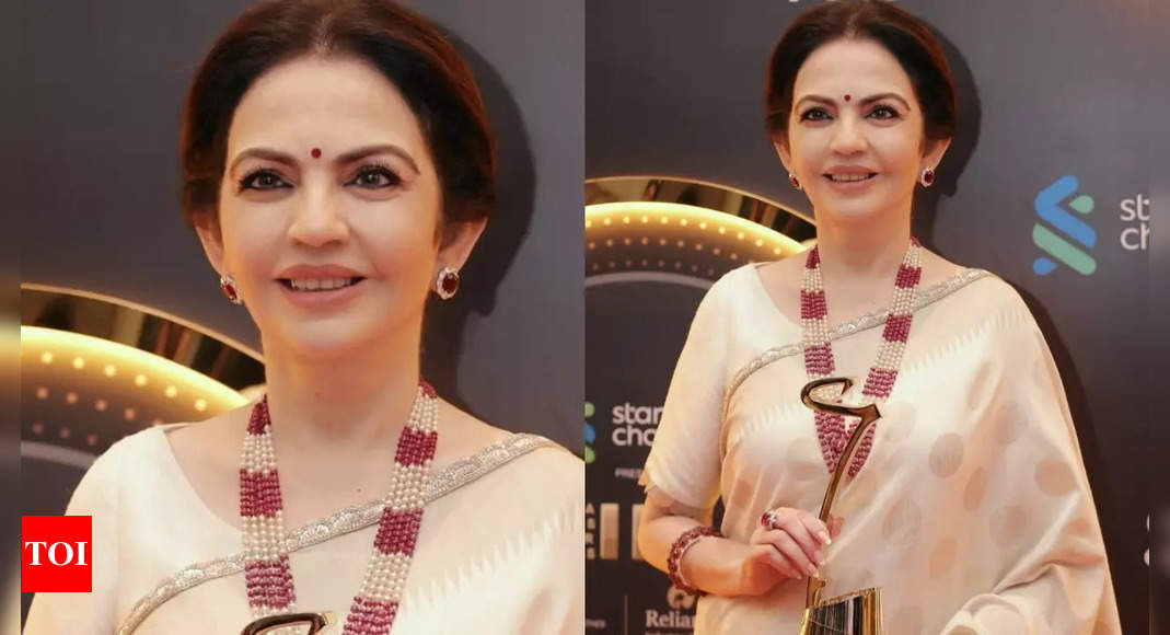 Nita Ambani shows unwavering support for India’s artisans by wearing a handcrafted Kosa silk saree | – Times of India