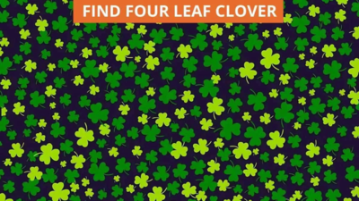 Optical Illusion: Only a highly observant person can find the 4-leaf clover in 8 seconds