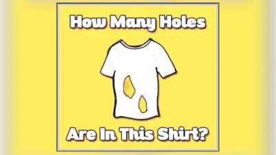 Take a test: Only the smartest can count all the holes in this T-shirt