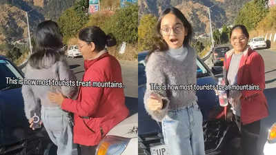 “Mind your own business”: Nainital tourists get agitated when asked not to litter by locals; video goes viral