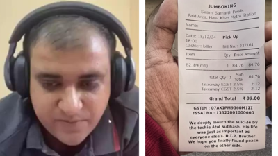 Delhi restaurant chain's 'Bill tribute' to Bengaluru techie Atul Subhash goes viral