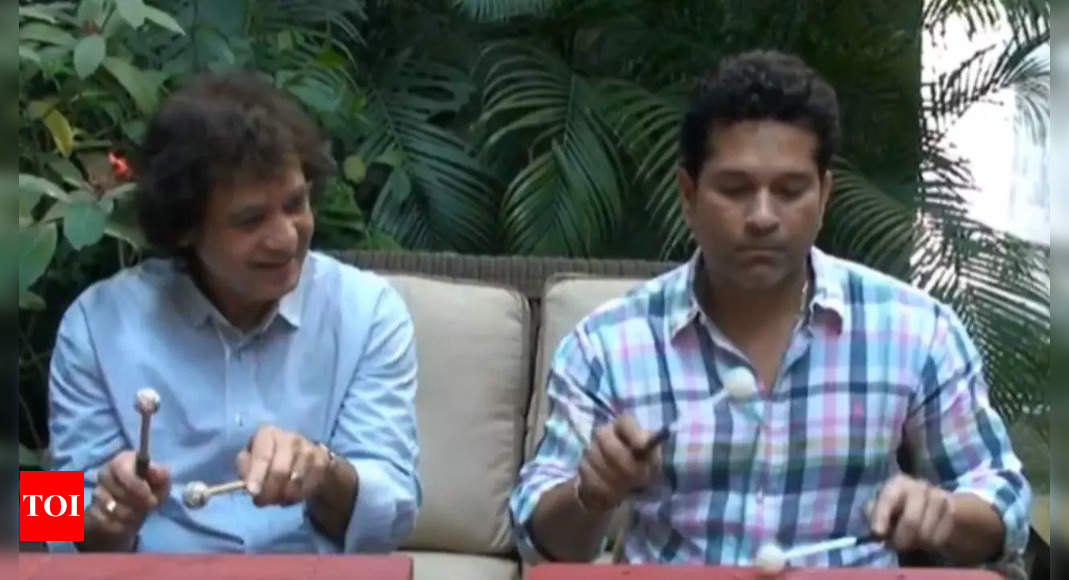 Tendulkar's viral video of tabla masterclass with late Zakir Hussain