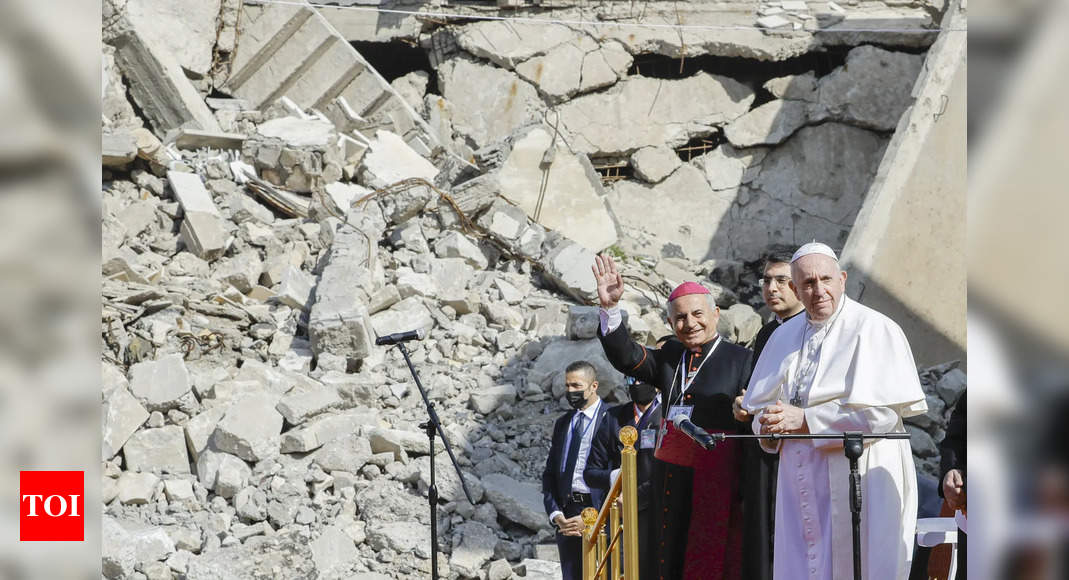 Pope: Was target of suicide bombing bid during 2021 Iraq visit – Times of India