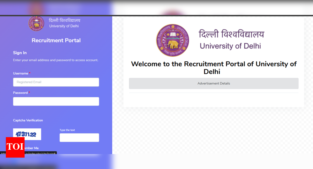 DU recruitment 2024: Registration window opens for non-teaching posts, check direct link and other important details here