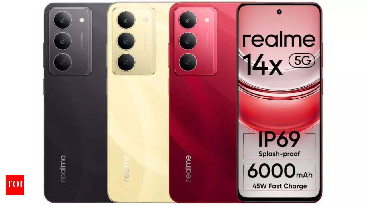 Realme 14X 5G smartphone with 6000 mAh battery, IP68 + IP69 