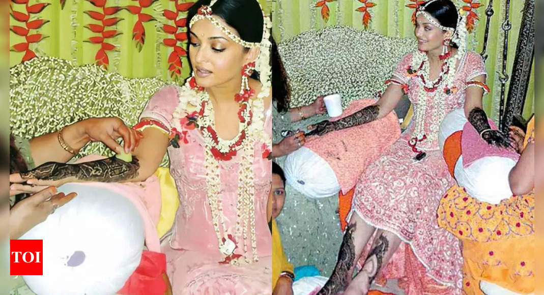 Throwback to Aishwarya Rai Bachchan’s elegant Mehendi look | – Times of India