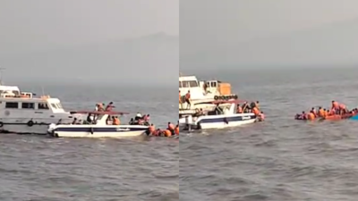 1 dead after ferry with passengers capsizes near Gateway of India in Mumbai; rescue operations underway