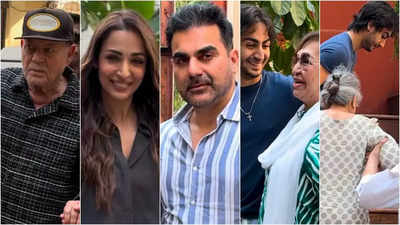 Salim Khan struggles with stairs, grandson Arhaan helps dadi Salma and Helen as the Khan family reunites for lunch at Malaika Arora’s new restaurant