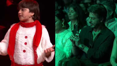 Shah Rukh Khan captures AbRam's Christmas play at Ambani school annual day: Watch video