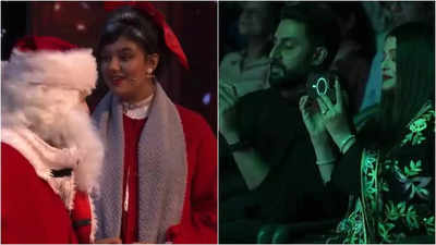 Proud parents Abhishek Bachchan, Aishwarya Rai Bachchan and grandfather Amitabh Bachchan beam with pride as Aaradhya Bachchan shines in Christmas play: Watch videos