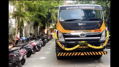 Tambaram corporation flags off four drinking water trucks