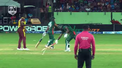 Watch: Bangladesh batter called back from dressing room after run out fiasco against West Indies