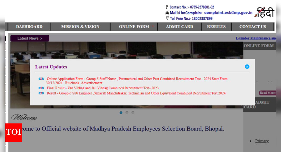 MPESB Group 5 Notification Released: Registrations Begin December 30 – Check Details Here