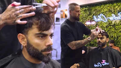 Virat Kohli gets a new hairdo ahead of Boxing Day Test. Watch