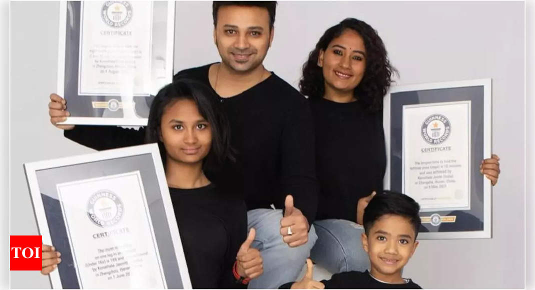 Four members of this Telugu family from China are Guinness recordholders