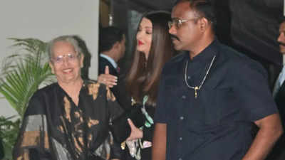 Aishwarya Rai Bachchan's caring moment for mother Vrinda Rai at Aaradhya Bachchan's school annual function wins hearts