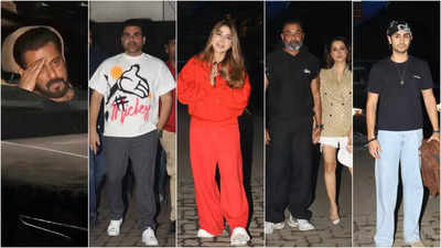 Salman Khan, Arbaaz Khan-Sshura, Bobby Deol-Tanya and Arhaan Khan celebrate Sohail Khan's 54th birthday with close friends