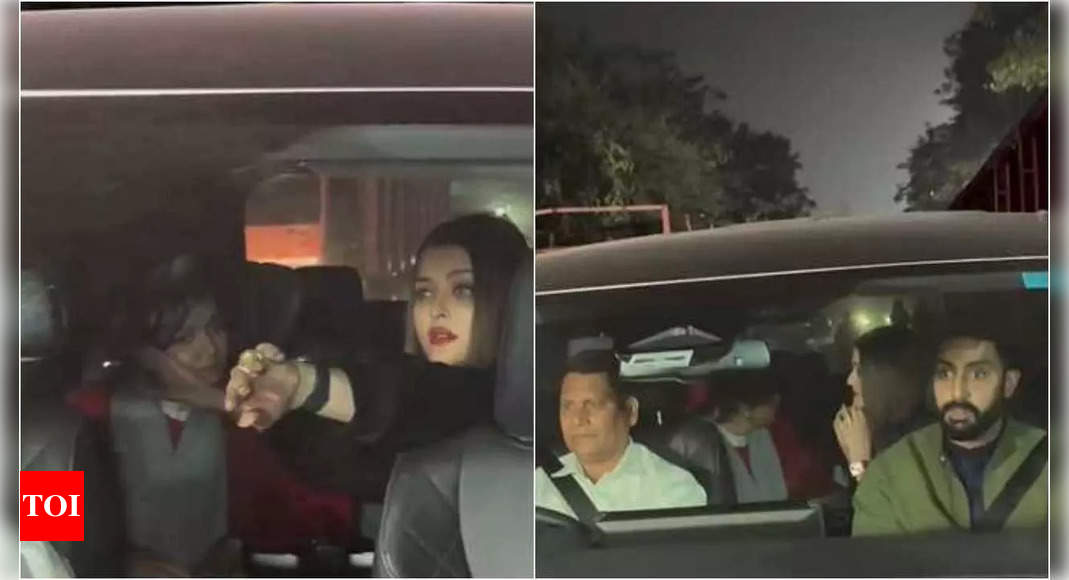 Aishwarya Rai Bachchan shields daughter Aaradhya from flashlights while leaving with Abhishek Bachchan, sparks mixed reactions online: ‘She is 13, not 3’